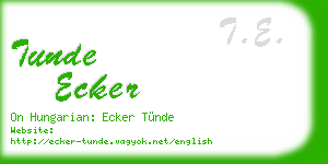 tunde ecker business card